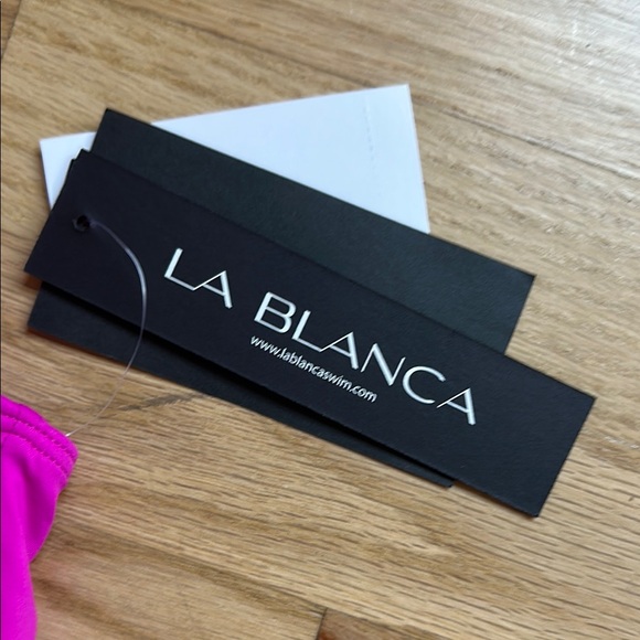 La Blanca Fuchsia Tankini with Ruffled Skirt - Picture 2 of 7